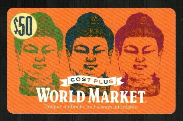 COST PLUS WORLD MARKET Buddha Heads ( 2008 ) Gift Card ( $0 - NO VALUE )