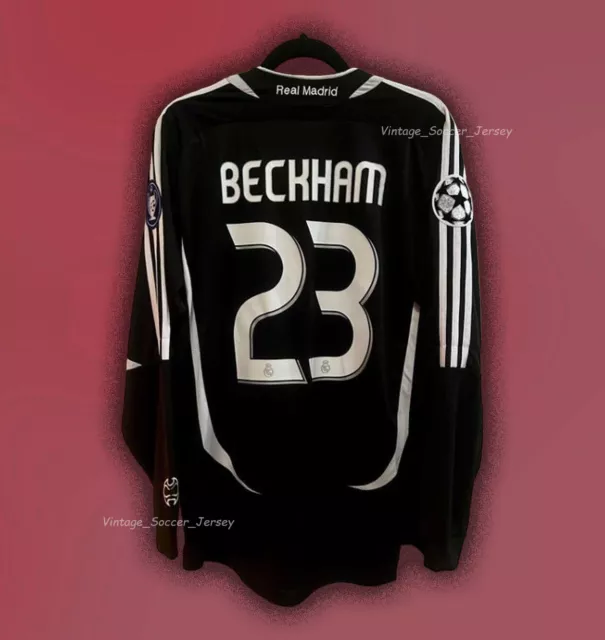OFFICIAL REAL MADRID Football Shirt Jersey BECKHAM 23 2003 04 Adult Small S 9.99 PicClick UK