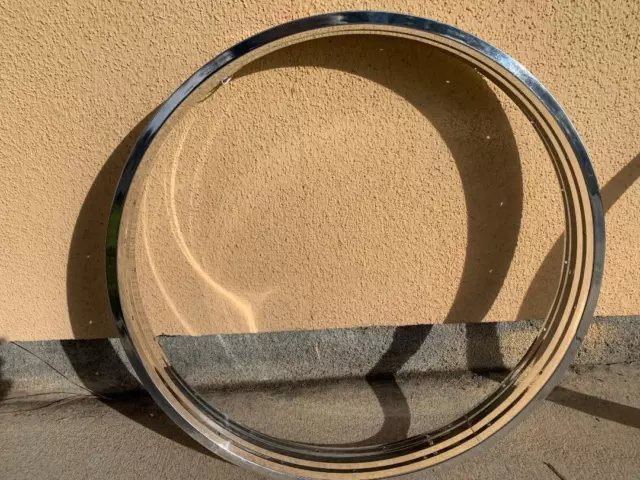 CHROME POLISHED  BICYCLE FAT RIM HOOP 26" x 65MM X 36H FOR 26" X 3.0 TIRES