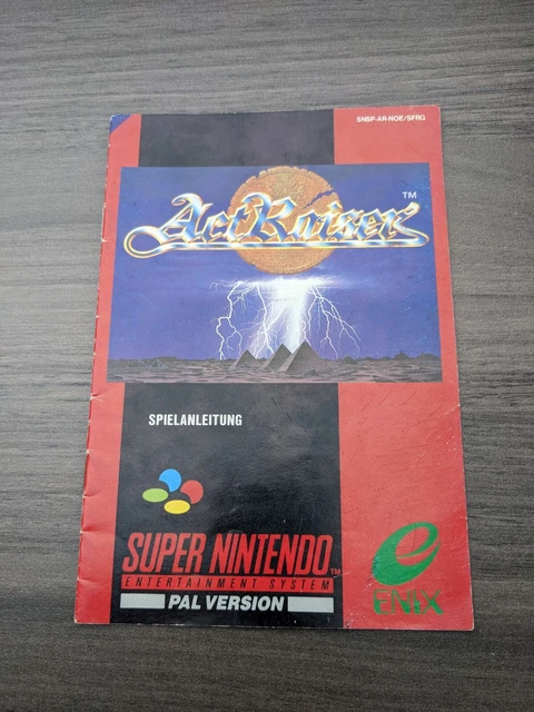 Notice du Jeu Super Nintendo SNES Actraiser NOE/SFRG