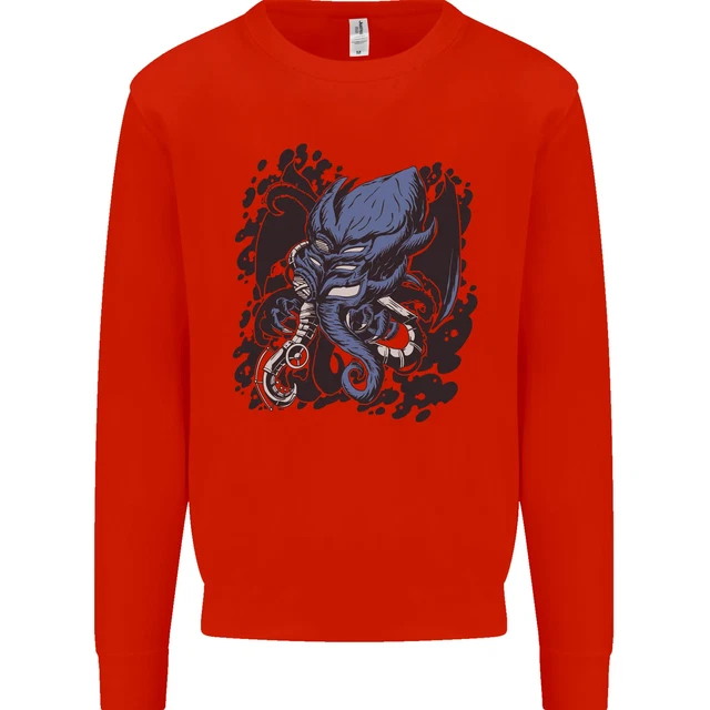 Felpa Cyberpunk Cthulhu Kraken Octopus da uomo maglione 8