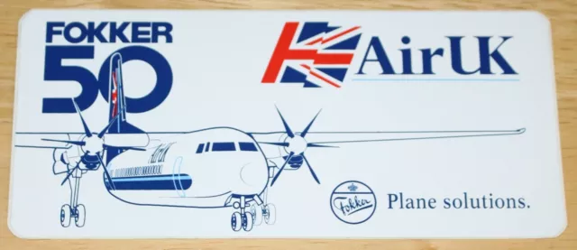 Air UK Fokker 50 Airline Sticker