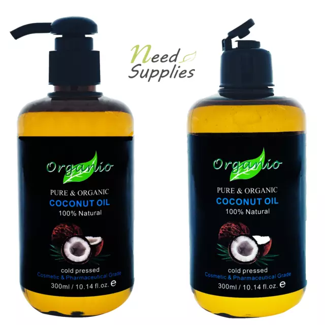 100% Pure Organic Fractionated Coconut Oil 100ml, 200ml to 20L - Coconut Scented