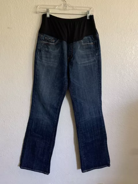 Women Citizens Of Humanity Maternity Faded Denim Jeans Full Panel Bootcut Sz 32