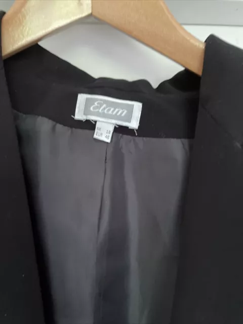Lovely Etam Lined Black Jacket Size 18 Worn Once 2