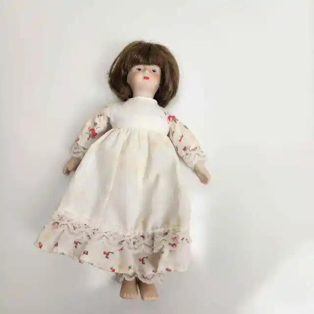 Vintage 1980's World of Gorham Zasan 5 Bisque Porcelain Doll 8" Soft Body