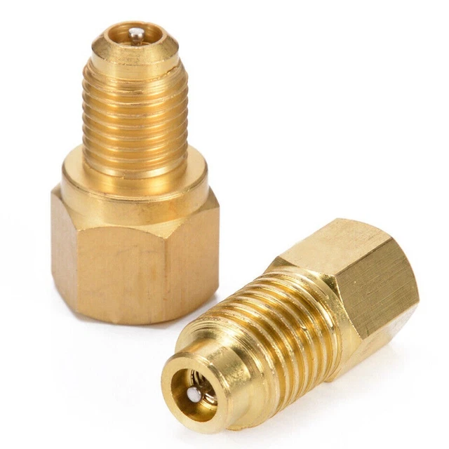 Kit 2 Adaptateurs R134a Haute/Basse Pression – Raccord Rapide Laiton Pour Recharge Climatisation Auto Et Frigo