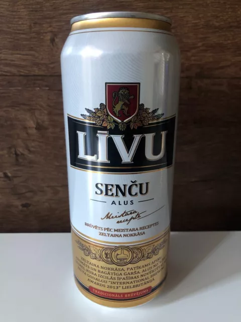 LIVU Sencu Alus Beer Empty Can 0.5L Bottom opened! from Ukraine