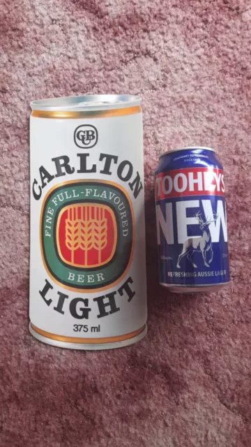 Vintage Carlton Light Sticker - As New - Can for Size Comparison