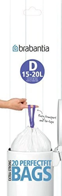 Fodere bidone Brabantia Smartfix, taglia D, 15 litri, 20 sacchetti rotolo di Brabantia