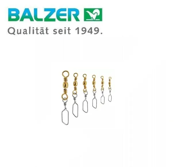 Balzer Scandi Wirbel Gr. 1 2 4 6 8 10 12 1/0 2/0 3/0 Swivel Meereswirbel NEW OVP