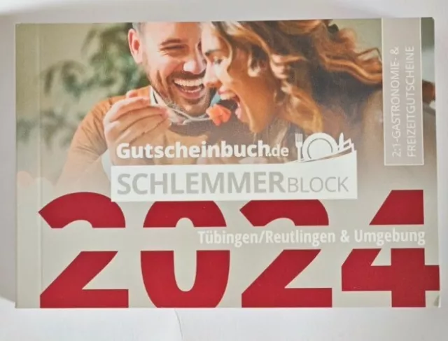 Schlemmerblock 2024 Gutscheinbuch + 20€ Guthaben- Tübingen/Reutlingen & Umgebung