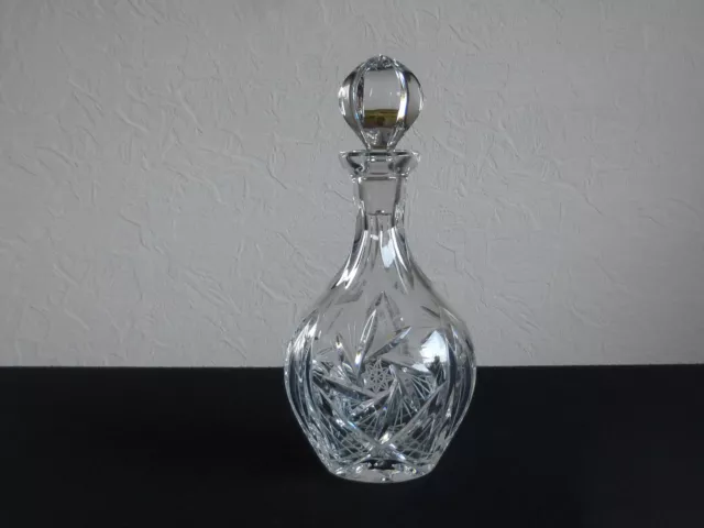 Große neuwertige JOSKA Bodenmais Bleikristall Glas Schleuderstern Karaffe 1,5 kg