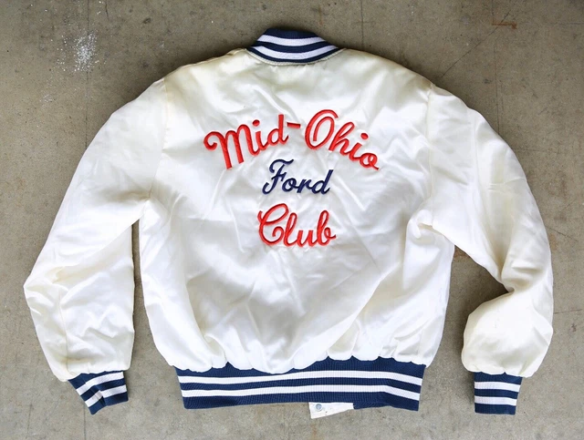 VINTAGE FORD MUSTANG Cobra Shelby Car Club OHIO Racing Satin Jacket