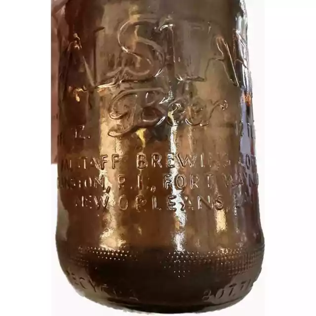 Vintage Falstaff Beer Glass bottle 12 oz Amber