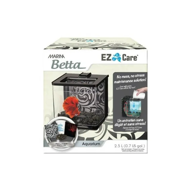 Bettera Ez Care 2,5 lts negro classic para bettas acuario