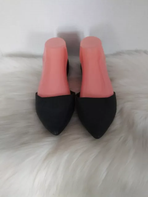 Franco Sarto Womens D’Orsay Flat Shoes Size 7M Black Slip On