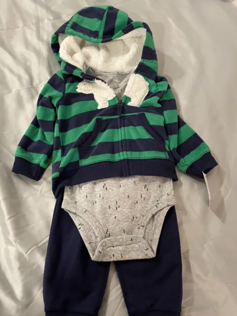 Carters Boys 18 Months Jacket Pants and Bodysuit Outfit NWT
