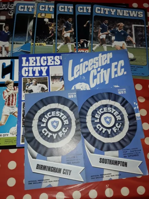 Leicester city football programmes 1970/71 To 1980/81