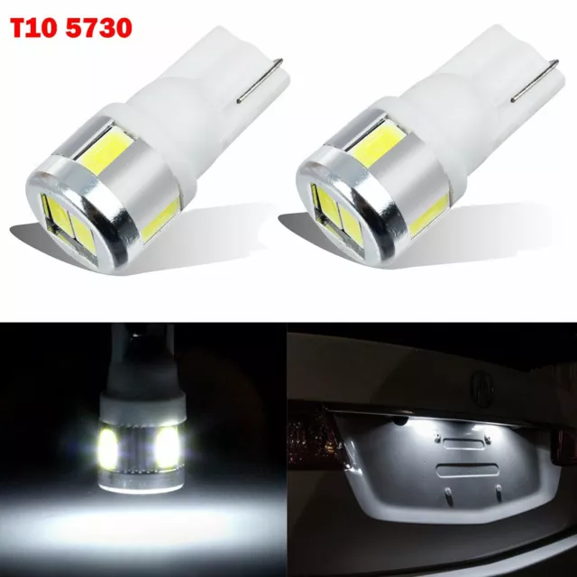 JDM ASTAR 2x T10 White 5730 SMD 194 168 W5W SMD LED Car Inteiror Map Light Bulbs