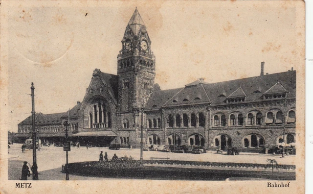 CP - METZ - BAHNOF - MOSELLE 57 -  timbre HITLER 194-
