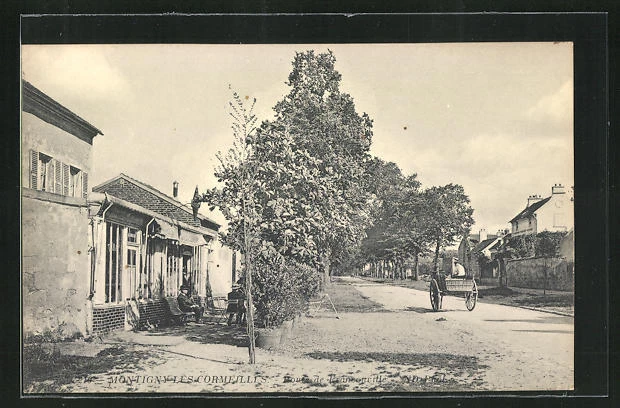 CPA Montigny-sur-Cormeilles, Route de Franconville, vue de la rue