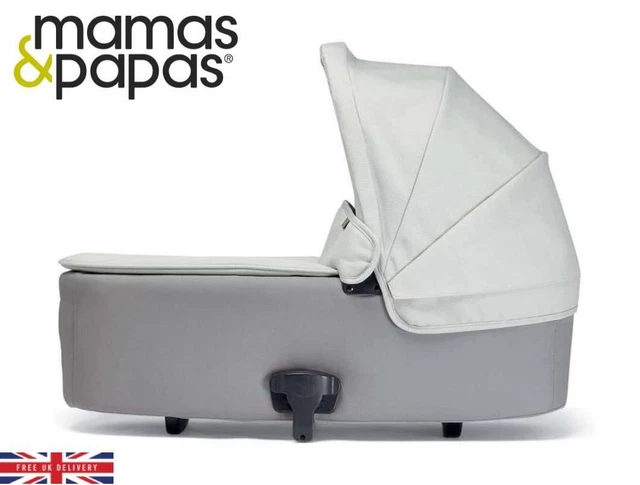 Baby Carrycot Mamas & Papas Bassinet Flip XT3 Grey Hood, Apron & Mattress
