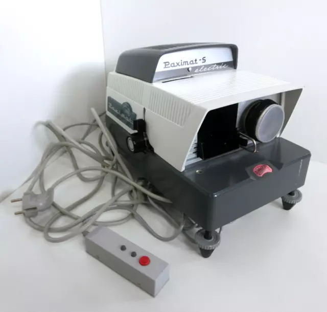 Proyector de diapositivas electrónico Braun Paximat S con mando a distancia y deslizador embalaje original