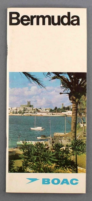Boac Bermuda Vintage Airline Brochure 1967 B.o.a.c.