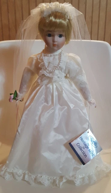 The Heritage Mint Collection Ltd. Porcelain 16" Doll Wedding Bride