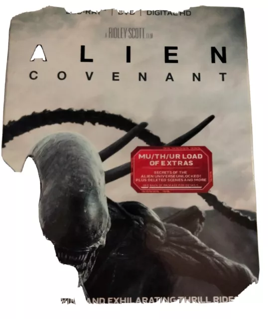 Alien: Covenant (Blu-ray, 2017) NO DIGITAL ,WITH SLIPCOVER