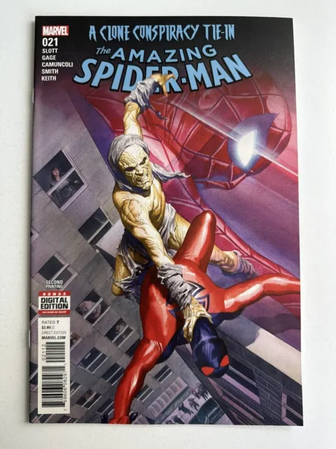 Amazing Spider-Man #21 2nd Print HTF vVariant Marvel 2017 Clone Conspiracy