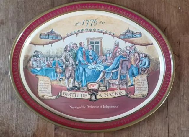 Miller High Life Beer Oval Metal Tray/Display