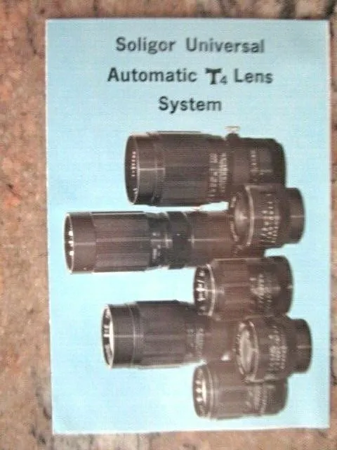 Vintage Soligor Universal Automatic T4 Lens System Guide  -E8M