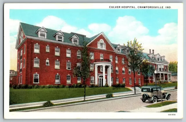 Crawfordsville, Indiana - Culver Hospital - Vintage Postcard - Unposted