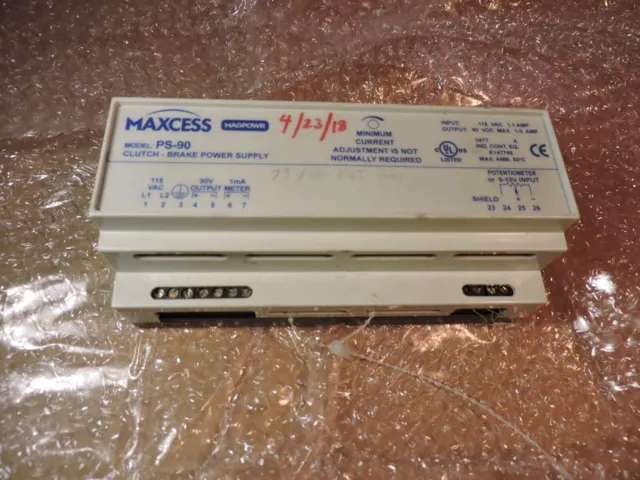 USED Maxcess International MAGPOWR PS-90 Clutch/Brake Power Supply