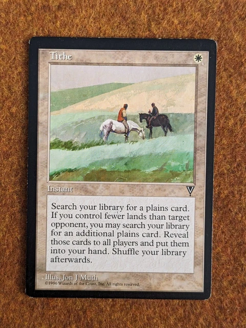 LP- Tithe - Visions Magic vintage cube mtg reserved list rare