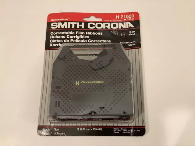 Smith Corona H21500 High Yield 2 Correctable Film Ribbons Black - New & Sealed -