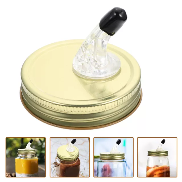 2Pcs moonshine pour spout lid Glass tops Oil Container Lid Pourer Compatible