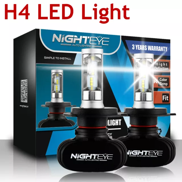 NIGHTEYE H4 9003 HB2 LED Headlight Kit Bulbs Light Lamp 8000LM 50W Hi/Lo Beam