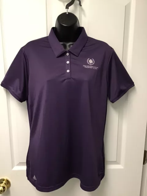 Adidas Women's Des Moines Golf Country Club Polo Shirt Purple Size Medium 525