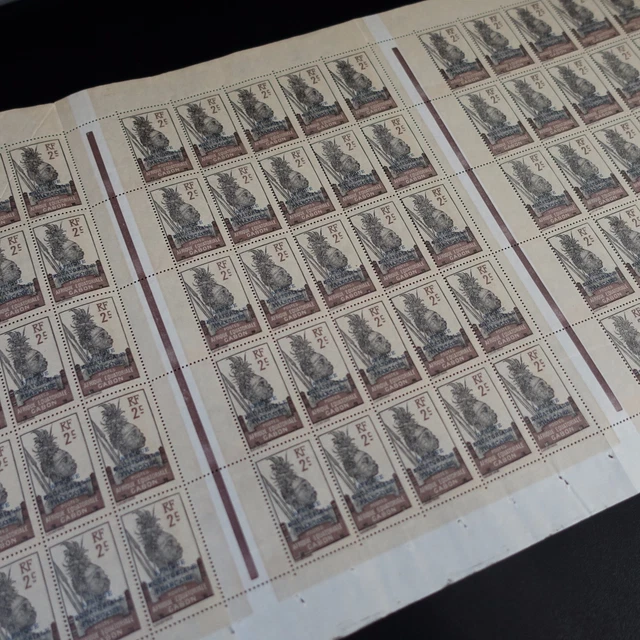 FEUILLE SHEET GABON FRANCE COLONIE N°89 x75 1924 NEUF ** MNH RARE!