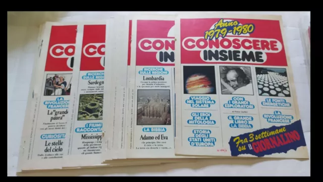 CONOSCERE INSIEME (inserti de il Giornalino 1979/1980 -numeri nella descrizione)