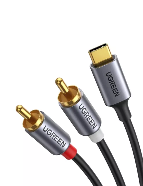 UGREEN USB C Auf Cinch Audio Kabel Type C Auf 2RCA Stereo Adapterkabel Kompatibe