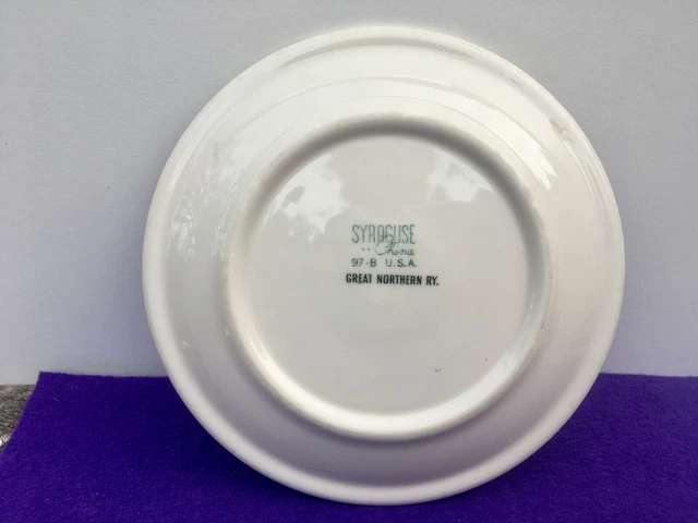 (3) 1968 GNRY Great Northern Railway Dining Car China Bread Plates 97-B Syracuse 2