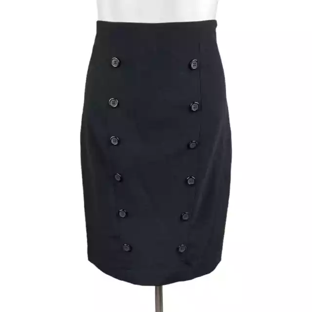 CLUB MONACO Wool Blend Skirt Sz 8 Black