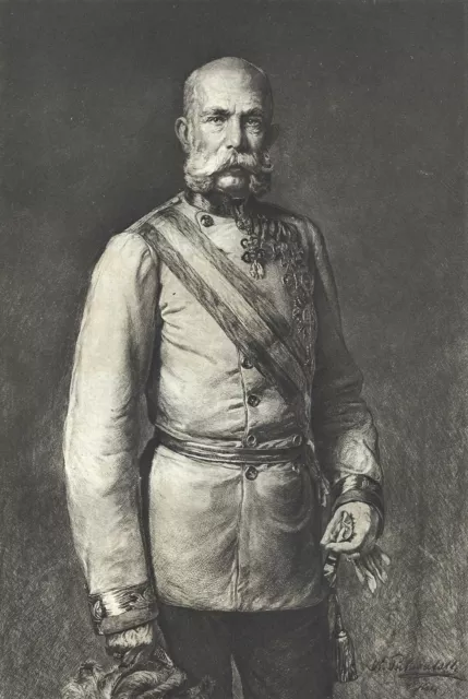 Kaiser Franz Josef I. Galauniform Feldmarschall  K.pochwalsky Heliogravure  1908