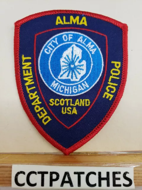 Alma, Michigan Police (Small) Shoulder Patch Mi