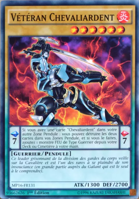 carte YU-GI-OH MP16-FR131 Vétéran Chevaliardent NEUF FR