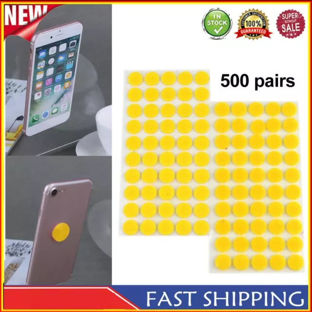 500 Pair 10mm Sticker Tape Convenient Round Dots DIY Accessories (Yellow)